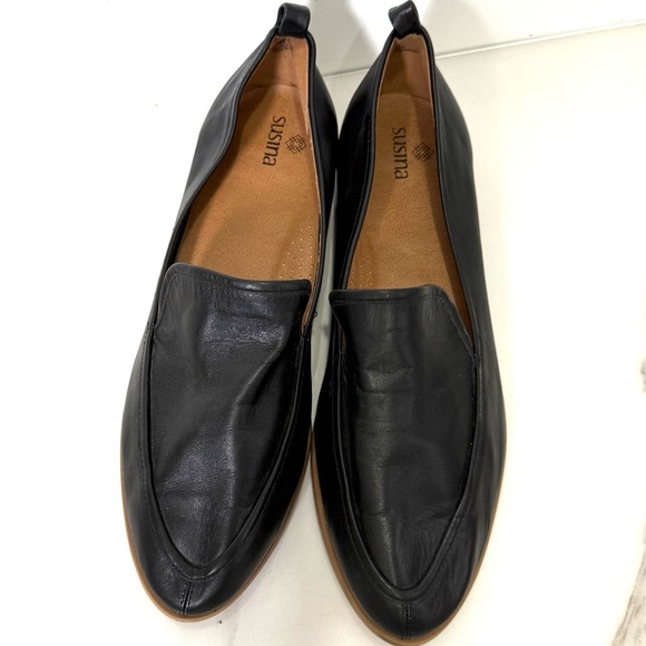 Susina Black Leather  Kellen Loafers 8.5 - Picture 3 of 7